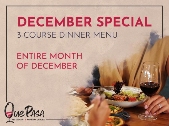 December Delights: A Culinary Extravaganza at Afl. 58 p/p