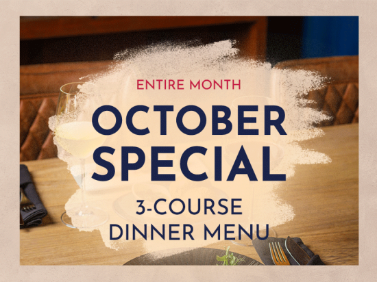 October special menu 3-Course 59 florin